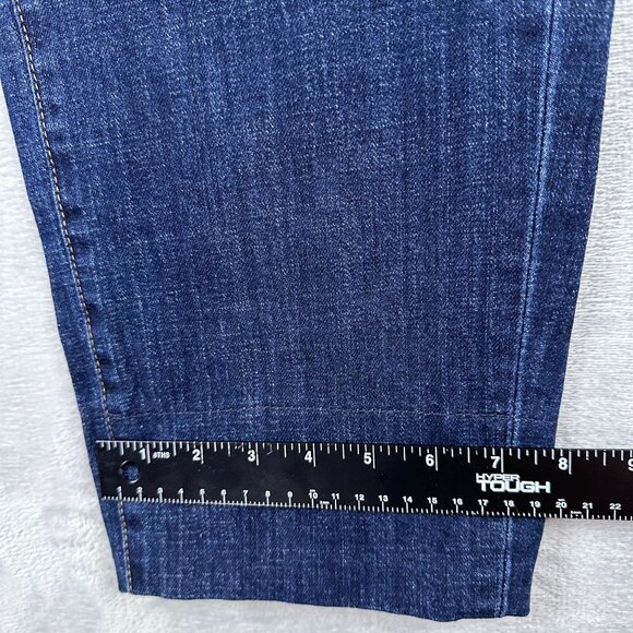 Talbots Jeans Womens Size 16W Straight Cropped Medium Wash High Rise Blue - Picture 10 of 12